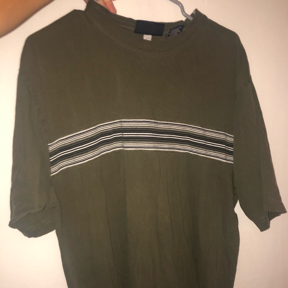 Olive striped tee